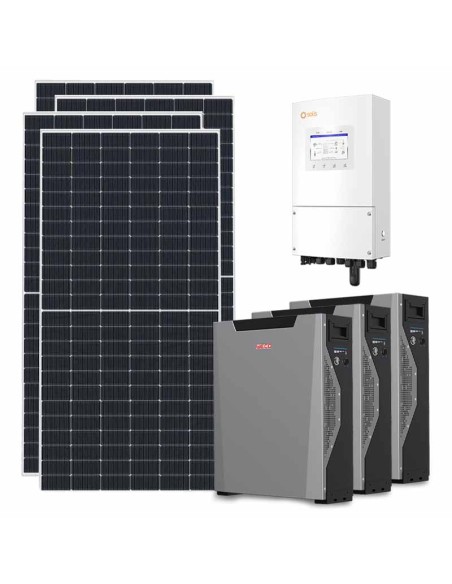 Single-phase photovoltaic kit 8190W 8kW Solis inverter 16.1kWh Weco 5k3 XP lithium battery