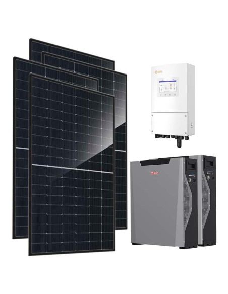 Monofase: vendita all'ingrosso Kit fotovoltaico monofase 8280W inverter 8kW batteria al litio 10.7kWh Weco 5k3 XP Solis