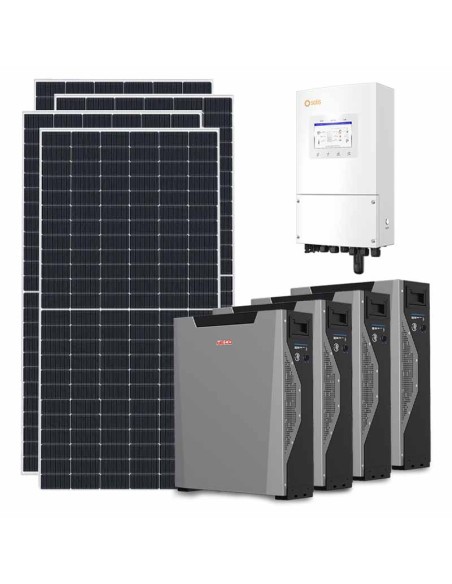 Monofase: vendita all'ingrosso Kit fotovoltaico monofase 8190W inverter 8kW batteria al litio 21.4kWh Weco 5k3 XP Solis