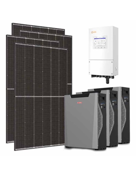 Single-phase photovoltaic kit 8160W 8kW Solis inverter 16.1kWh Weco 5k3 XP lithium battery