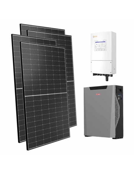Single-phase photovoltaic kit 8000W 8kW inverter 5.3kWh Weco 5k3 XP lithium battery Solis