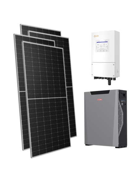 Monofase: vendita all'ingrosso Kit fotovoltaico monofase 8330W inverter 8kW batteria al litio 5.3kWh Weco 5k3 XP Solis