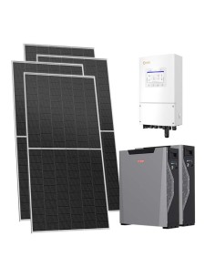 Monofase: vendita all'ingrosso Kit fotovoltaico monofase 8680W inverter 8kW batteria al litio 10.7kWh Weco 5k3 XP Solis