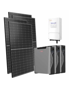 Single-phase photovoltaic kit 8100W 8kW Solis inverter 16.1kWh Weco 5k3 XP lithium battery