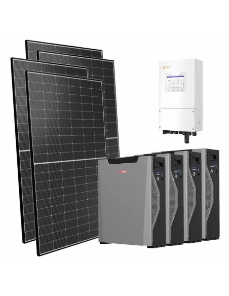 Single-phase photovoltaic kit 8100W 8kW Solis inverter 21.4kWh Weco 5k3 XP lithium battery