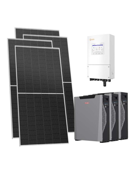 Monofase: vendita all'ingrosso Kit fotovoltaico monofase 8680W inverter 8kW batteria al litio 16.1kWh Weco 5k3 XP Solis