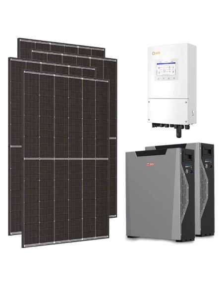 Single-phase photovoltaic kit 8550W 8kW Solis inverter 10.7kWh Weco 5k3 XP lithium battery