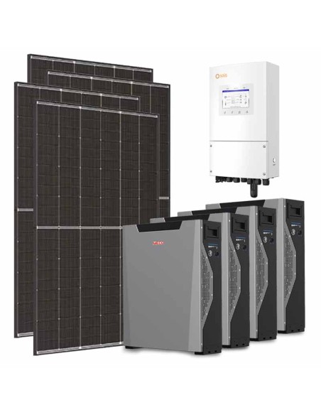 Single-phase photovoltaic kit 8550W 8kW Solis inverter 21.4kWh Weco 5k3 XP lithium battery