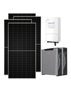 Monofase: vendita all'ingrosso Kit fotovoltaico monofase 8260W inverter 8kW batteria al litio 10.7kWh Weco 5k3 XP Solis