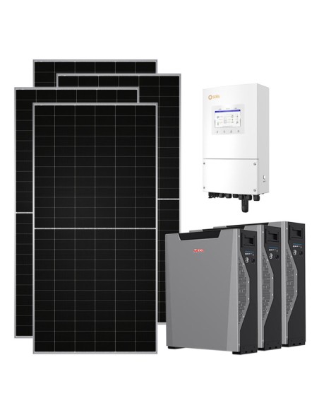 Single-phase photovoltaic kit 8260W 8kW inverter 16.1kWh Weco 5k3 XP lithium battery Solis