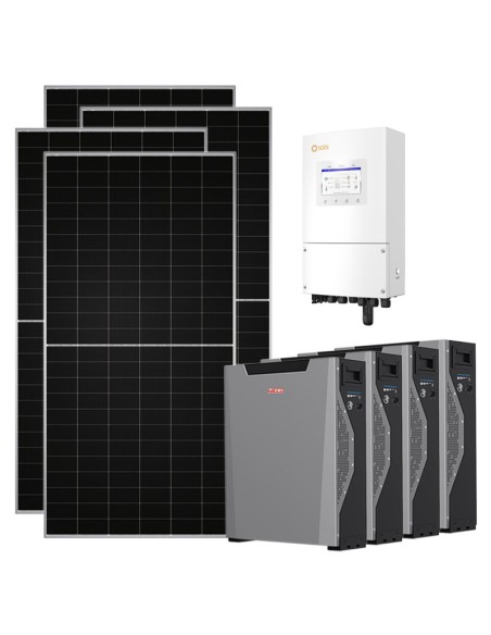 Monofase: vendita all'ingrosso Kit fotovoltaico monofase 8260W inverter 8kW batteria al litio 21.4kWh Weco 5k3 XP Solis