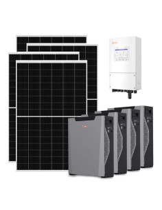Single-phase photovoltaic kit 9100W 8kW Solis inverter 21.4kWh Weco 5k3 XP lithium battery