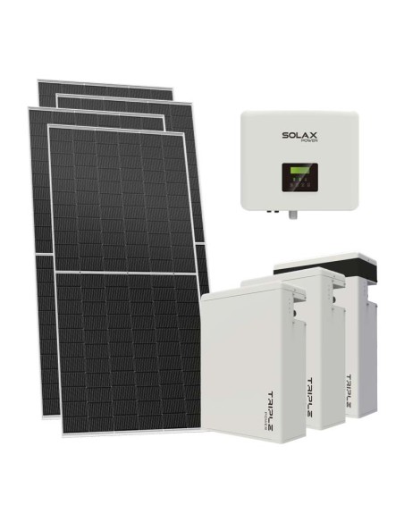 Single phase photovoltaic kit 8680W 7.5kW inverter 17.4KWh lithium battery T-BAT-H5.8 Solax Power