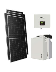 Kit fotovoltaico monofase 8330W inverter 7.5kW batteria al litio 11.6KWh T-BAT-H5.8 Solax Power