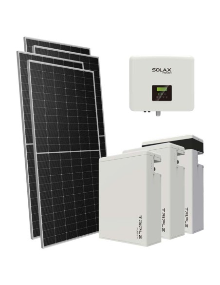 Single phase photovoltaic kit 8330W 7.5kW inverter 17.4KWh lithium battery T-BAT-H5.8 Solax Power