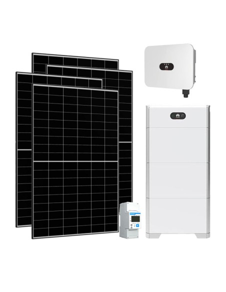 Monofase: vendita all'ingrosso Kit fotovoltaico monofase 5640W inverter 5kW LB0 Huawei batteria al litio 15kWh LUNA2000
