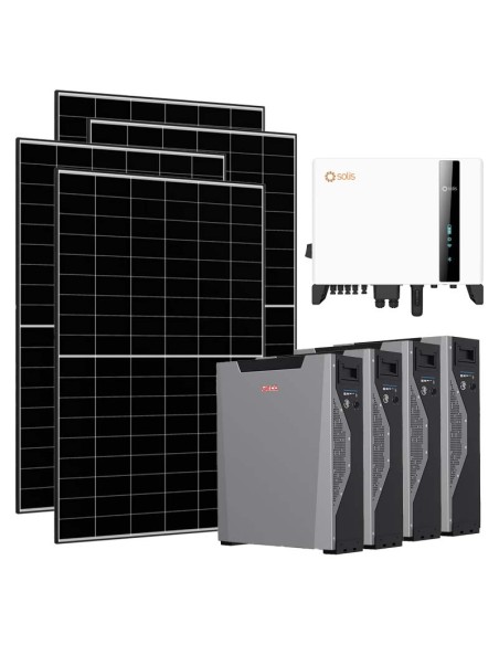 Trifase: vendita all'ingrosso Kit fotovoltaico trifase 10340W inverter 10kW Solis batteria al litio 21.48kWh Weco 5k3 XP