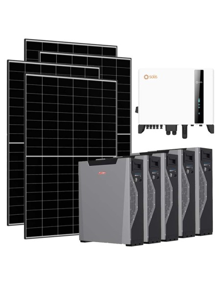 Three-phase photovoltaic kit 10340W 10kW Solis inverter Weco 5k3 XP 26.85kWh lithium battery