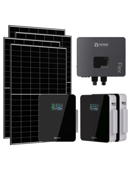 Monofase: vendita all'ingrosso Kit fotovoltaico monofase 6580W inverter 6kW IFL06 batteria al litio 15.36kWh Xcellent Renon P...