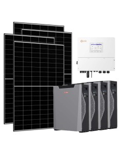 Three-phase photovoltaic kit 12220W 12kW Solis inverter Weco 5k3 XP 21.48kWh lithium battery