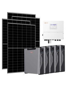 Three-phase photovoltaic kit 12220W 12kW Solis inverter Weco 5k3 XP 26.85kWh lithium battery