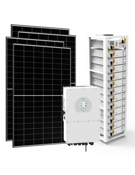 Three-phase photovoltaic kit 20680W 20kW inverter 20.48kWh lithium BOS-G Deye