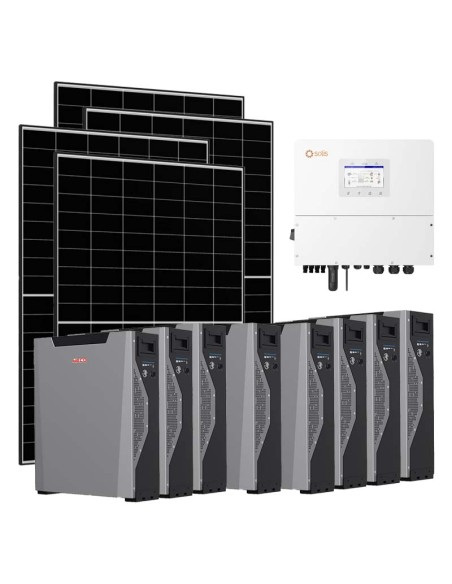 Trifase: vendita all'ingrosso Kit fotovoltaico trifase 20680W inverter 20kW Solis batteria al litio 37.59kWh Weco 5k3 XP