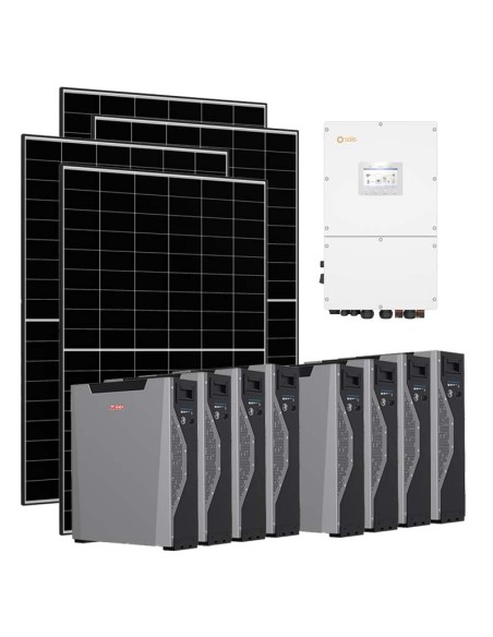 Trifase: vendita all'ingrosso Kit fotovoltaico trifase 30080W inverter 30kW Solis batteria al litio 42.96kWh Weco 5k3 XP