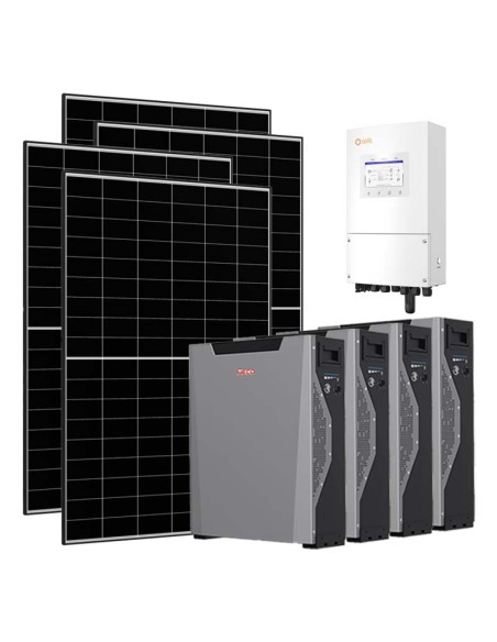 Single-phase photovoltaic kit 8460W 8kW Solis inverter 21.48kWh Weco 5k3 XP lithium battery