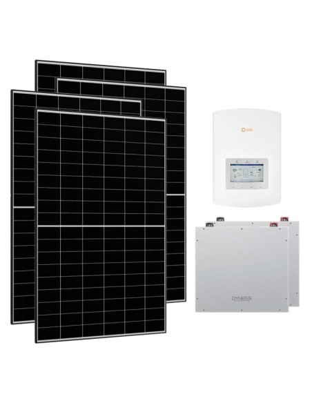 Monofase: vendita all'ingrosso Kit fotovoltaico monofase 4700W inverter 4.6kW Solis batteria al litio 10.24kWh Dyness DL5.0C