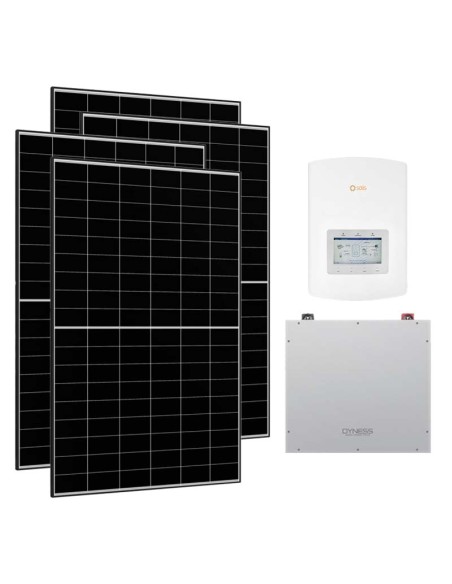 Monofase: vendita all'ingrosso Kit fotovoltaico monofase 5640W inverter 5kW Solis batteria al litio 5.12kWh Dyness DL5.0C