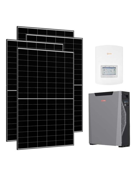 Single-phase photovoltaic kit 6580W 6kW Solis inverter Weco 5k3 XP 5.3kWh lithium battery