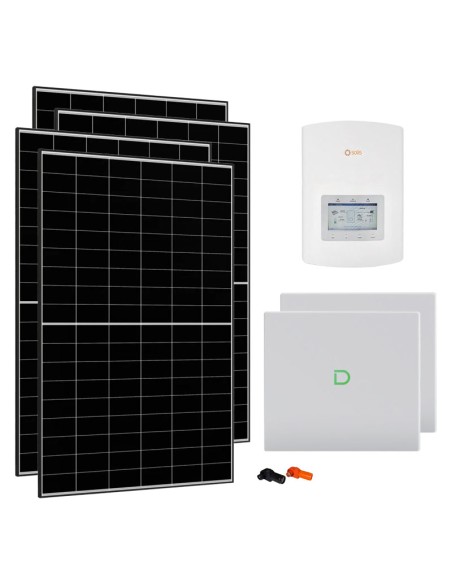 Single-phase photovoltaic kit 6580W 6kW Solis inverter 20.48kWh lithium battery Dyness Powerbox G2