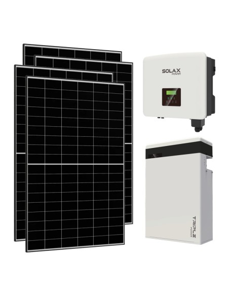 Kit fotovoltaico monofase 7520W inverter 7.5kW batteria al litio 5.8KWh T-BAT-H5.8 Solax Power