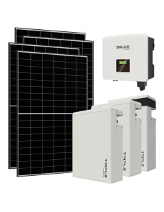 Single phase photovoltaic kit 8190W 7.5kW inverter 17.4KWh lithium battery T-BAT-H5.8 Solax Power