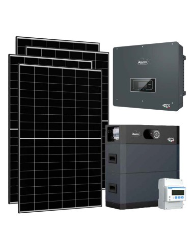 Trifase: vendita all'ingrosso Kit fotovoltaico trifase 10340W inverter 10kW batteria al litio 10.24kWh HV SMART 5K Zucchetti