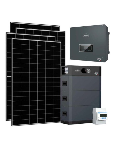Kit fotovoltaico trifase 20680W inverter 20kW batteria al litio 15.36kWh HV SMART 5K Zucchetti