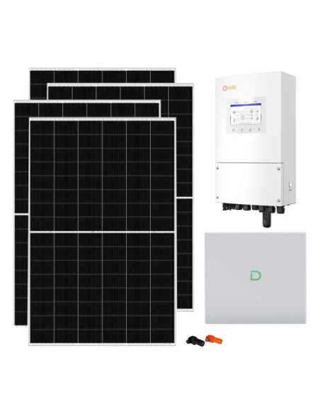 Single-phase photovoltaic kit 8645W 8kW Solis inverter Dyness Powerbox G2 10.24kWh lithium battery