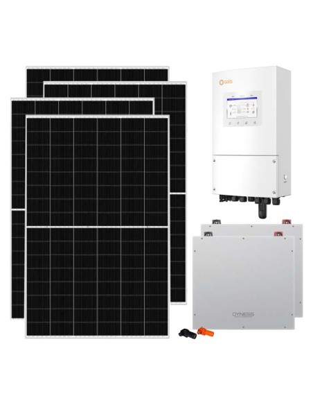 Single-phase photovoltaic kit 8645W 8kW Solis inverter Dyness DL5.0C 10.24kWh lithium battery