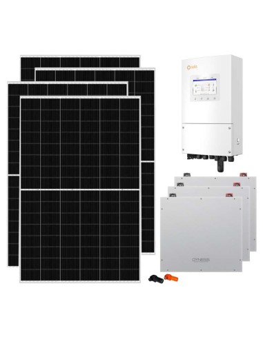 Single-phase photovoltaic kit 8645W 8kW Solis inverter Dyness DL5.0C 15.36kWh lithium battery