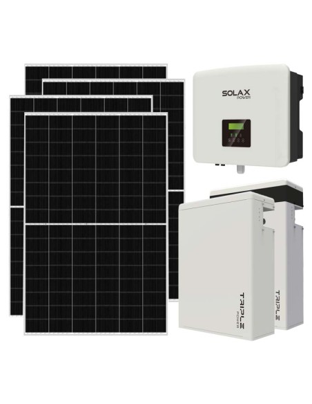 Monofase: vendita all'ingrosso Kit fotovoltaico monofase 7735W inverter 7.5kW batteria al litio 11.6KWh T-BAT-H5.8 Solax Power