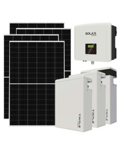 Monofase: vendita all'ingrosso Kit fotovoltaico monofase 7735W inverter 7.5kW batteria al litio 17.4KWh T-BAT-H5.8 Solax Power