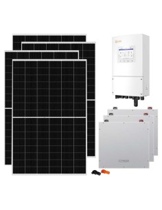 Single-phase photovoltaic kit 5915W 5kW Solis inverter Dyness DL5.0C 15.36kWh lithium battery