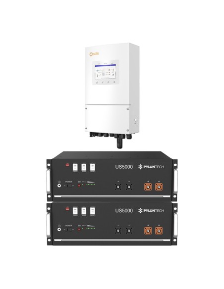 Solis con Pylontech: vendita all'ingrosso Sistema di accumulo monofase inverter 5kW Solis accumulo litio 9.6kWh Pylontech US5000