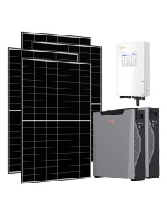 Monofase: vendita all'ingrosso Kit fotovoltaico monofase 5640W inverter 5kW Solis accumulo litio 10.7kWh Weco 5k3 XP