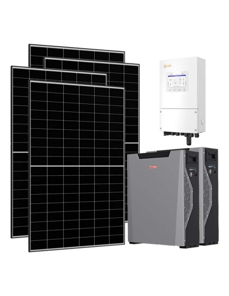 Single-phase photovoltaic kit 5640W 5kW Solis inverter 10.7kWh Weco 5k3 XP lithium storage