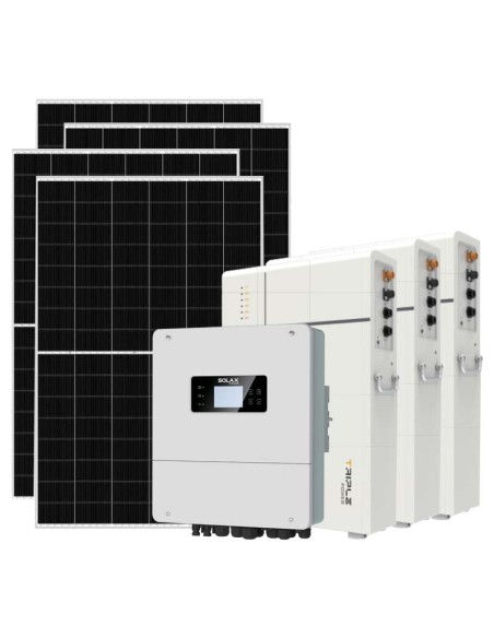 Monofase: vendita all'ingrosso Kit fotovoltaico monofase 6370W inverter 6kW LV batteria al litio 15.9KWh TP-LD53 Solax Power