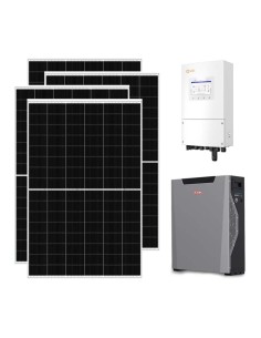 Single-phase photovoltaic kit 6370W 6kW Solis inverter 5.3kWh lithium battery Weco 5k3 XP