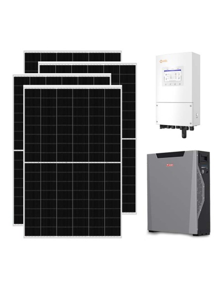 Single-phase photovoltaic kit 5460W 5kW Solis inverter 5.3kWh lithium battery Weco 5k3 XP