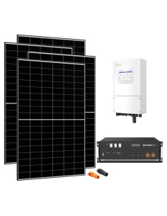 Single-phase photovoltaic kit 6370W 6kW Solis inverter 4.8kWh Pylontech US5000 lithium storage